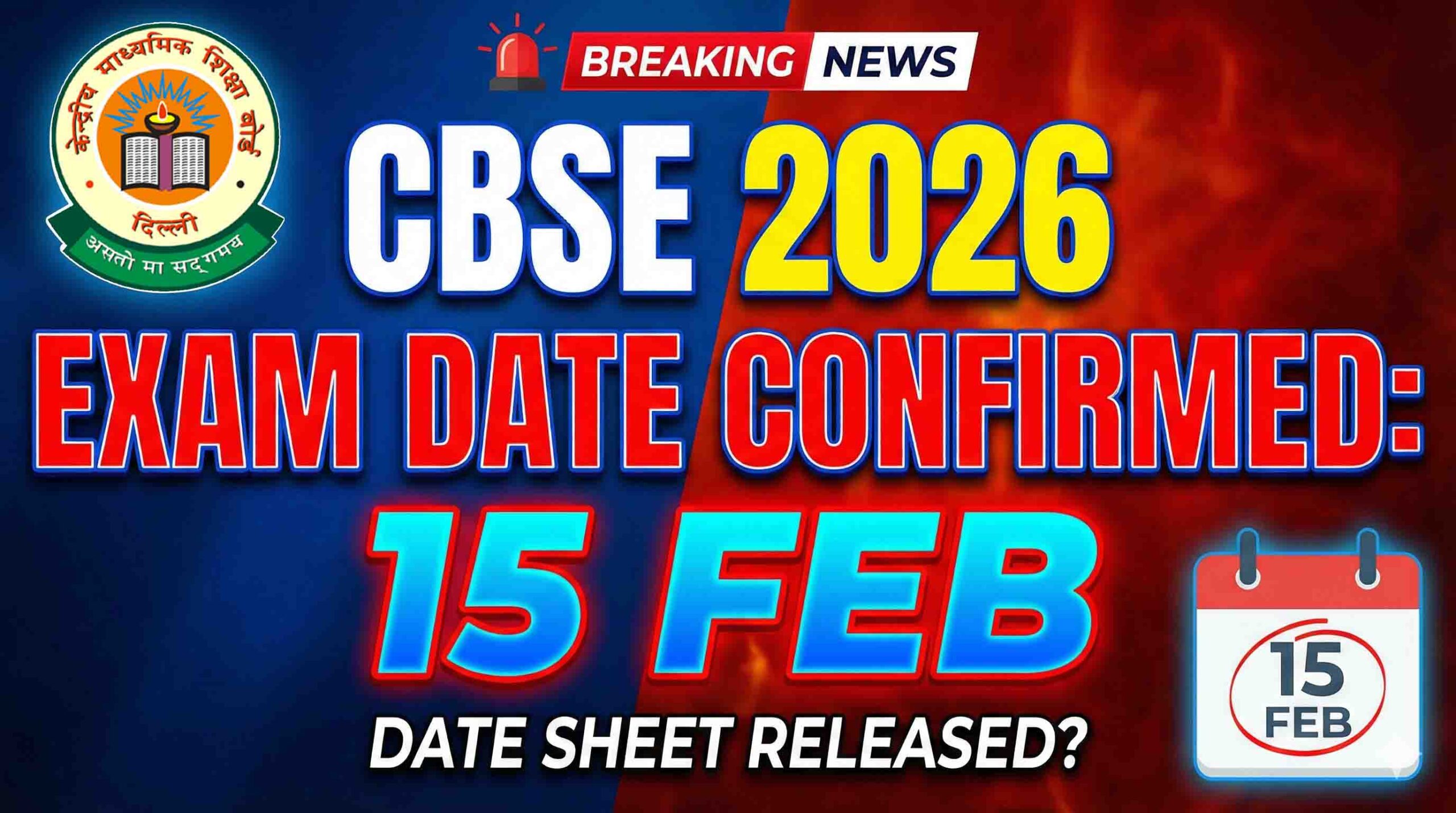 CBSE Time Table 2026