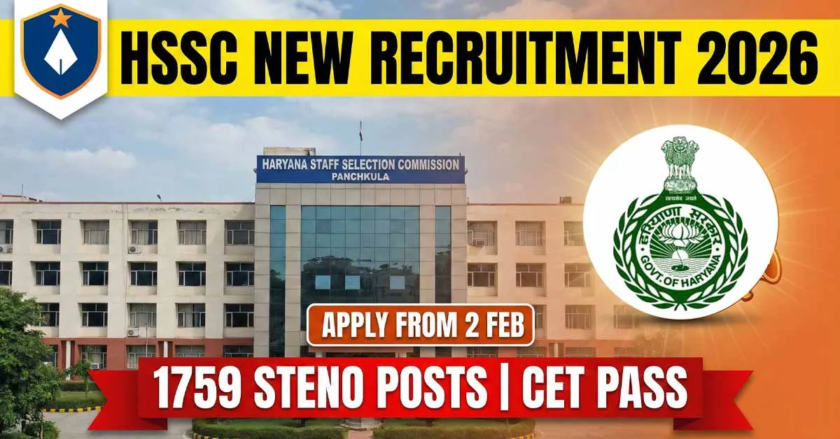 HSSC Steno Recruitment 2026