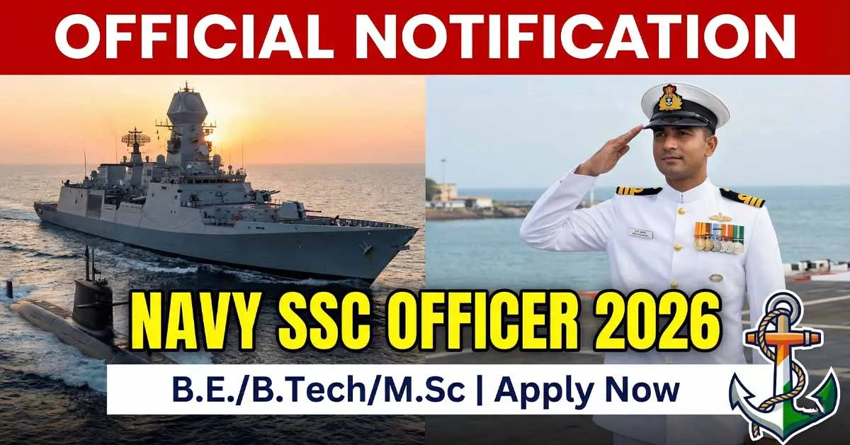 Indian Navy SSC Officer Recruitment 2026 Official Notification and Apply Online Link