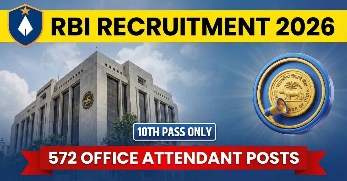 RBI Office Attendant Recruitment 2026 Official Notification