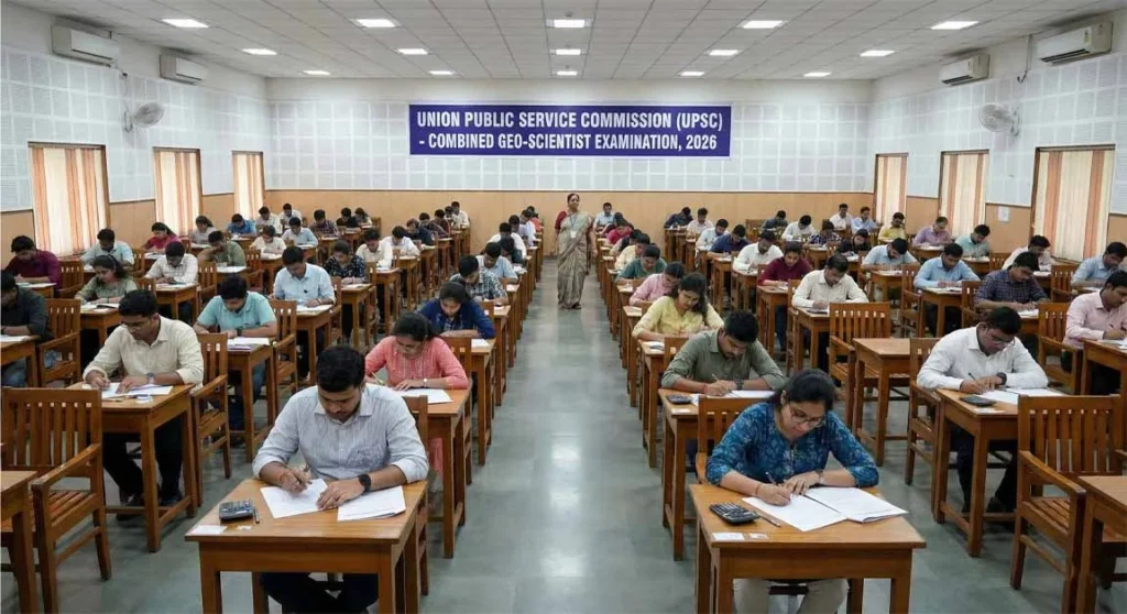 UPSC Exam Hall representation for Geo-Scientist 2026