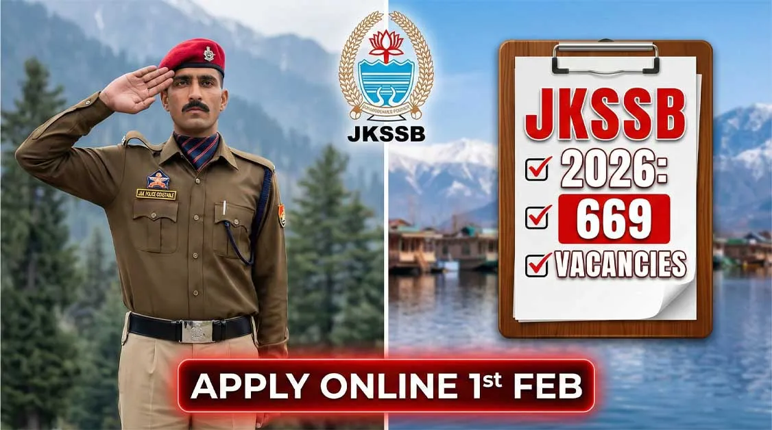 JKSSB J&K Police Constable Recruitment 2026 Notification for Armed and Telecommunication wings